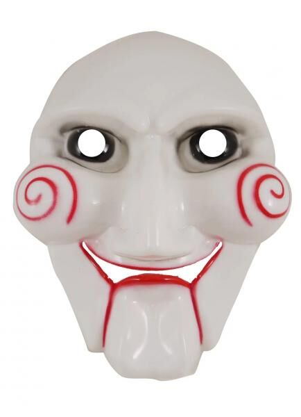 Erwachsene Jigsaw Gesichtsmaske &ndash; R&auml;tselhaftes Halloween Kost&uuml;mzubeh&ouml;r
