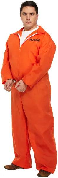 Erwachsenen-Kost&uuml;m 'Gefangener', Leuchtendes Orange, Gr&ouml;&szlig;e Xl