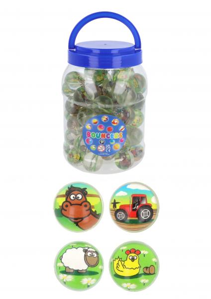 Farm Jet Ball, 3,3 cm, 4 verschiedene Farben &ndash; Kinderspielzeugball
