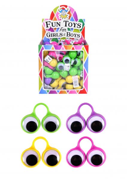 Fingerpuppen mit Augen, 5 cm, 4 verschiedene Farben