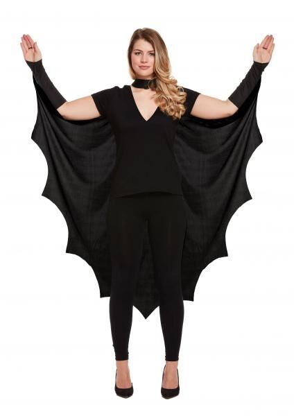 Fledermausumhang f&uuml;r Erwachsene &ndash; Halloween-Kost&uuml;mzubeh&ouml;r, Einheitsgr&ouml;&szlig;e