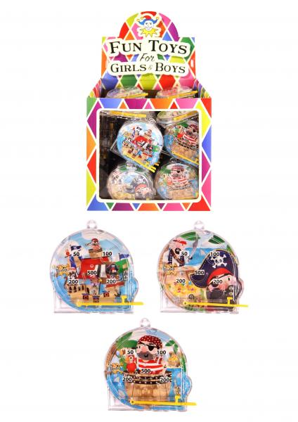 Flipperball-Puzzle Pirat - 5,5 cm x 5,8 cm, 3 verschiedene Designs