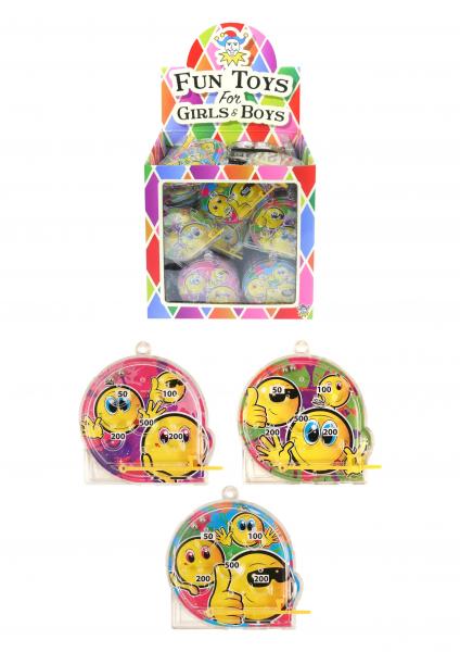 Flipperball-Puzzle Smiley-Gesicht - 5,5 x 5,8 cm, 3 verschiedene Designs
