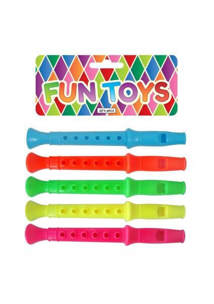 Fl&ouml;ten, 14 cm, 5 verschiedene Farben - Musikinstrumente f&uuml;r Kinder