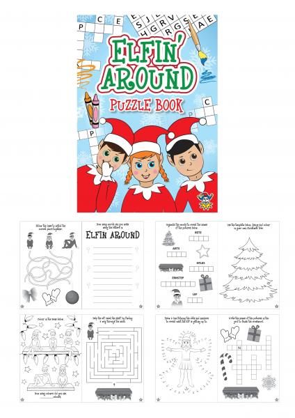 Fun Elfin Buch: Runde Puzzle, 10,5cm x 14,5cm, 16 Seiten - Kinder Lernspielzeug