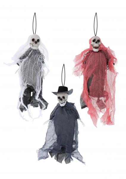 H&auml;ngende Gespenst-Dekoration, 36 x 15 cm, 3 verschiedene Designs