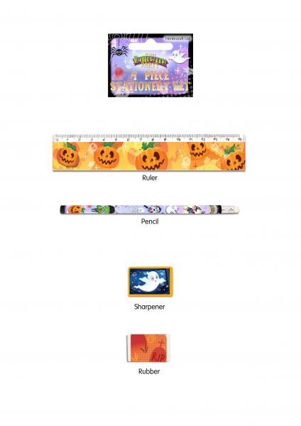 Halloween-Briefpapier-Set, 4-teilig
