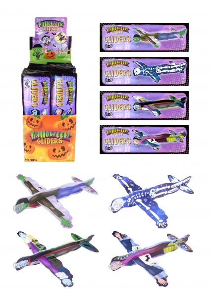 Halloween Gleiter 17cm - 4 verschiedene Designs, lustiges Partyspielzeug