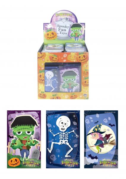 Halloween-Notizb&uuml;cher, 9,3 cm x 5,5 cm, 3 verschiedene Designs