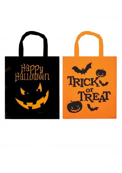 Halloween-S&uuml;&szlig;igkeitentasche 28x34cm - 2 Farben zur Auswahl, ideal f&uuml;r S&uuml;&szlig;es oder Saures