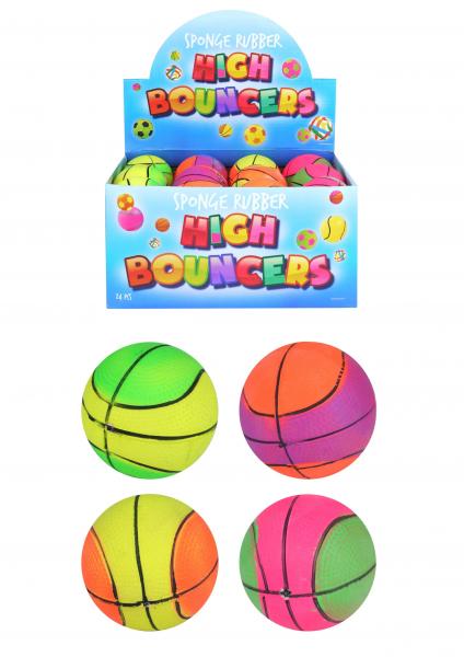 Hochsprung-Basketball 6,2 cm, 4 verschiedene Farben, robuster Mini-Basketball f&uuml;r Kinder