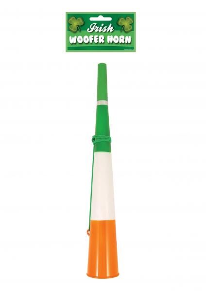 Irisches Dreiblatthorn, 38 cm, mit gr&uuml;nem Band, Partydekoration & Festivalzubeh&ouml;r