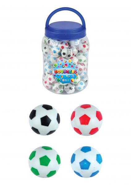 Jet-Ball Fu&szlig;ball 3,3 cm, 4 verschiedene Farben, Mini-Fu&szlig;b&auml;lle f&uuml;r Kinder und Spiele