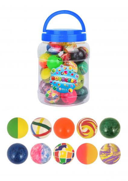 Jetball 4,3 cm, 10er-Packung, verschiedene Farben - Springball f&uuml;r Kinder & Partys