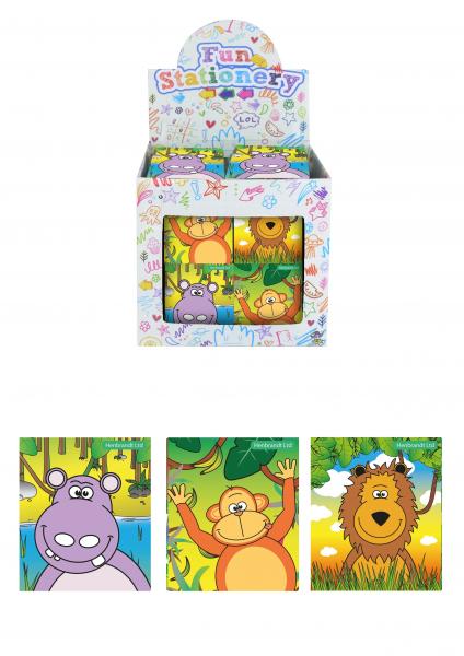 Jungle Mini-Notizbuch, 7cm x 6cm, 10 Seiten - Kompaktes Notizbuch f&uuml;r Kinder