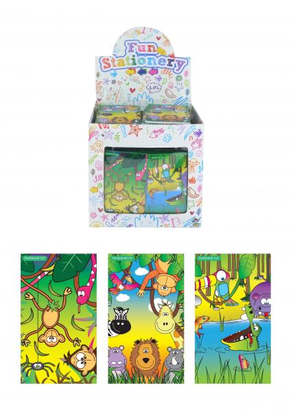 Jungle Notizbuch-Set 9,3 x 5,5 cm &ndash; 3er-Pack, Tiermuster, Taschenformat, ideal f&uuml;r Unterwegs