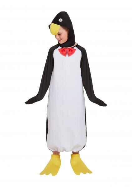 Kinderkost&uuml;m Pinguin, Lustiges Outfit, Medium f&uuml;r 7-9 Jahre - Karneval & Fasching