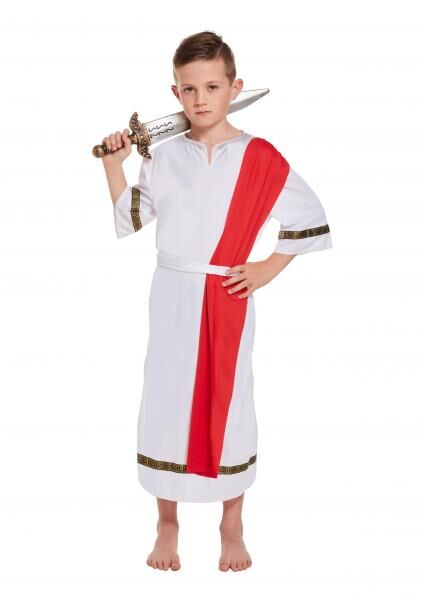 Kinderkost&uuml;m R&ouml;mischer Kaiser, Mittel 7-9 Jahre, Historisches Verkleidungs-Outfit