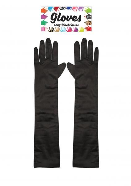 Lange schwarze Handschuhe 45 cm f&uuml;r Erwachsene &ndash; elegante Abendgarderobe