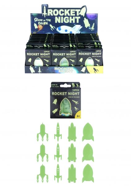 Leuchtende Raketen, 5-6,5 cm, 12er-Box, 3 Typen - Outdoor-Spielzeug