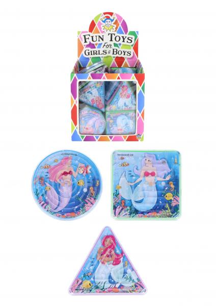 Meerjungfrau-Labyrinth-Puzzle, 3 verschiedene Formen &ndash; Lernspiel f&uuml;r Kinder