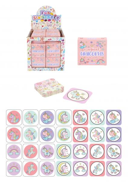 Mini unicorn snap game, 28 cards, 5x5 cm