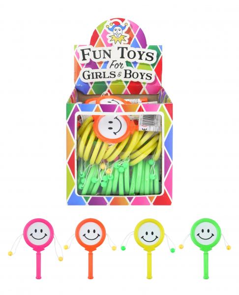 Mini Smile Face Spin Drum, 10 cm, in 4 verschiedenen Gr&ouml;&szlig;en &ndash; Ideal f&uuml;r Partys