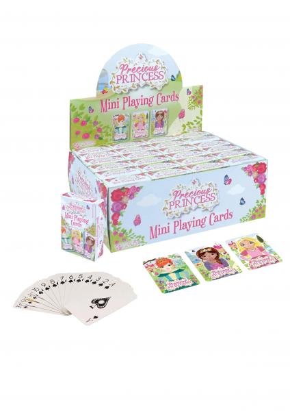 Mini Spielkarten Prinzessin, 3 verschiedene Designs, 6x4 cm, Kinderkartenspiel