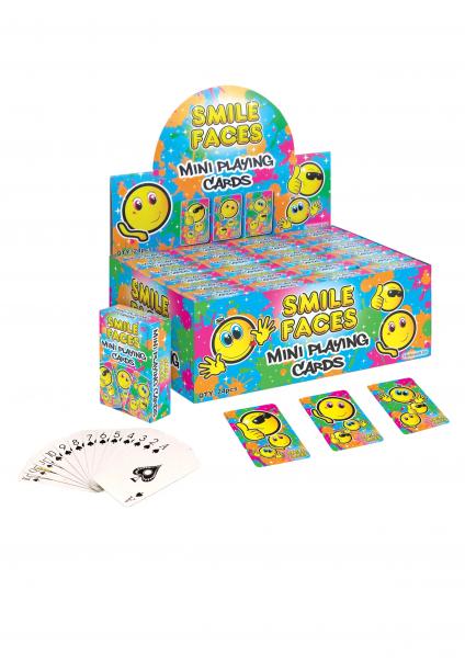 Mini-Spielkarten Smile 6X4Cm, sortierte Designs - 3er Pack