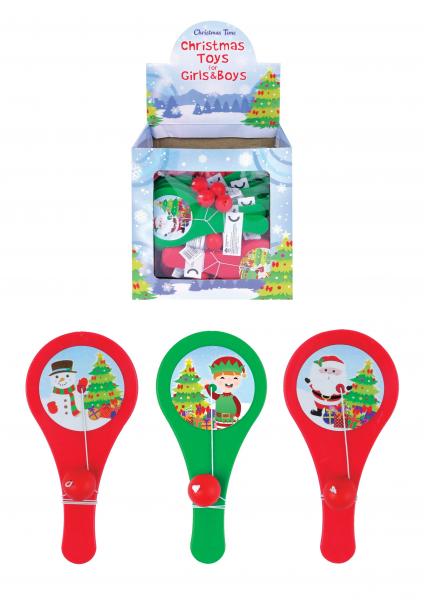 Mini-Spinntrommel-Weihnachtsspielzeug, 10 cm, erh&auml;ltlich in 3 Farben und Designs