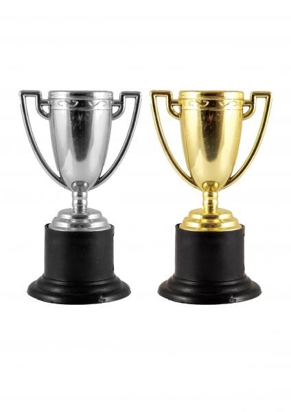 Mini-Troph&auml;e 10cm - Erh&auml;ltlich in Gold und Silber, Ideal f&uuml;r Auszeichnungen und Preise