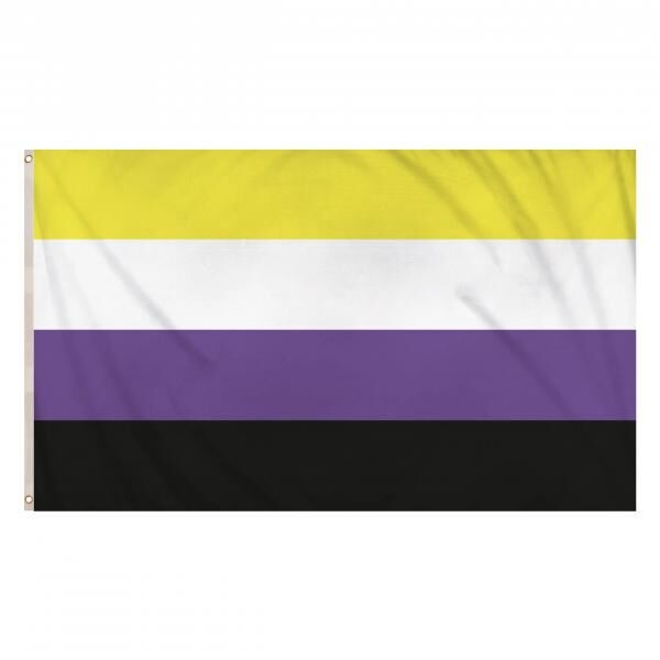 Nicht-Bin&auml;re Flagge, 5Ft X 3Ft - Gro&szlig;e Pride-Flagge f&uuml;r den Au&szlig;enbereich