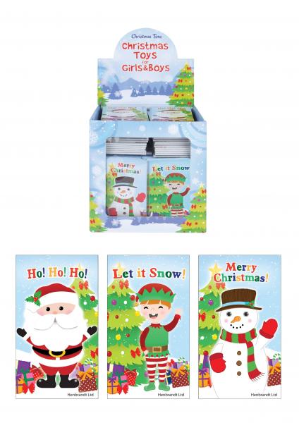 Notizbuch Weihnachten, 9,3 x 5,5 cm, 3Er-Set, Festliches Design
