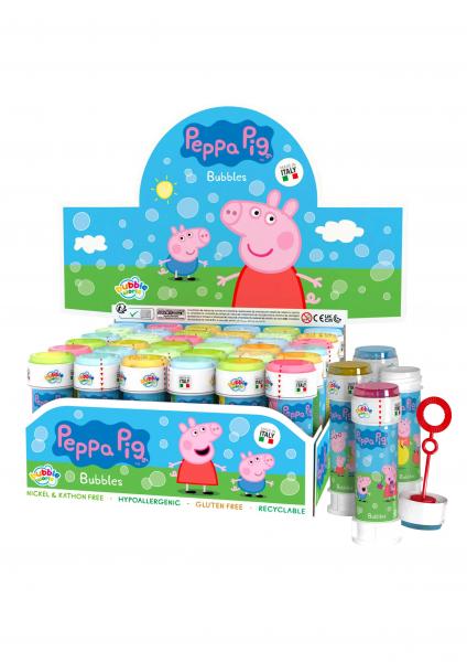 Peppa Pig Seifenblasen 60ml mit Puzzle-Labyrinth, Kinderspielzeug f&uuml;r Drau&szlig;en