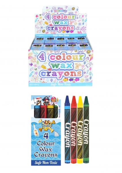 Pirate Kreidestifte 8cm - 4Er Pack Farbige Kreide f&uuml;r Kinder, Stra&szlig;en- & Tafelmalkreide