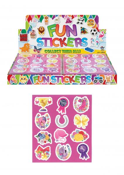 Pony-Dekorationsset, 12-teilig, 10 x 11,5 cm &ndash; Bunte Pferde-Aufkleber f&uuml;r Kinder, Deko & Basteln