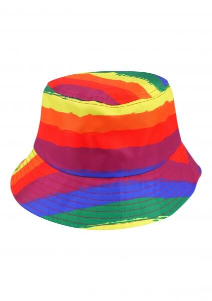 Pride Party Eimerhut F&uuml;r Erwachsene - Buntes LGBTQ+ Feier Accessoire