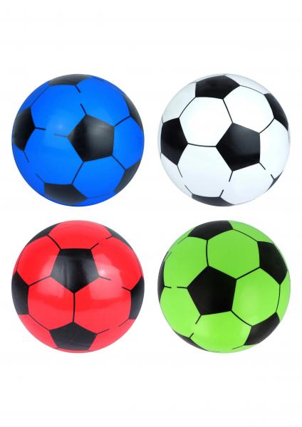 PVC Fu&szlig;ball 23cm 80g - 4 verschiedene Farben, robuster Kinderball