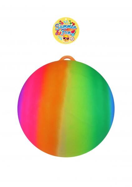 Regenbogen PVC-Ball mit Haken, 25 cm, 80g - Bunter Spielball f&uuml;r Kinder & Outdoor-Aktivit&auml;ten