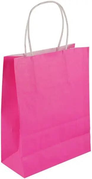 Rosafarbene Tasche Mit Handgriffen 22x18x8cm - Elegante Tragetasche