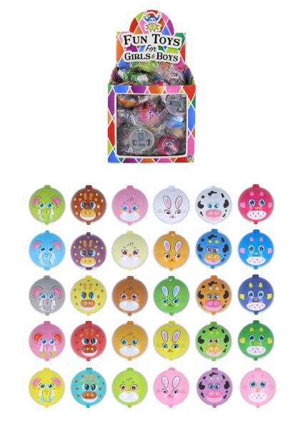 R&uuml;ckziehtiere, 4,2 cm, 6 Designs, verschiedene Farben