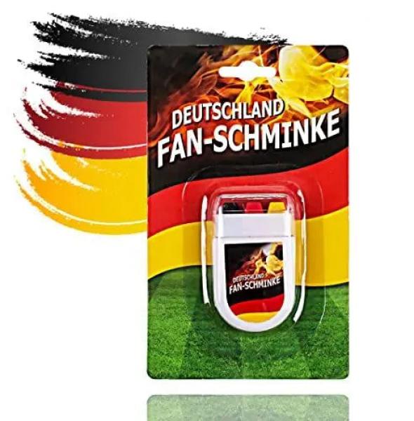 Schminkstift Fan Deutschland schwarz, rot, gelb (Gold), als Deko, Dekoration, Partydeko f&uuml;r Fu&szlig;ball, Fu&szlig;ball Europameisterschaft WM