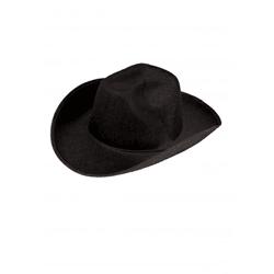 Schwarzer Cowboyhut f&uuml;r Erwachsen