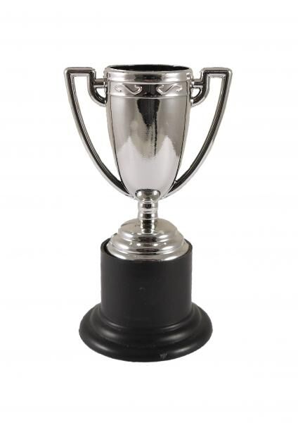 Silberne Mini-Troph&auml;e, 10 cm, hochwertig und langlebig, ideal f&uuml;r Auszeichnungen und Geschenke