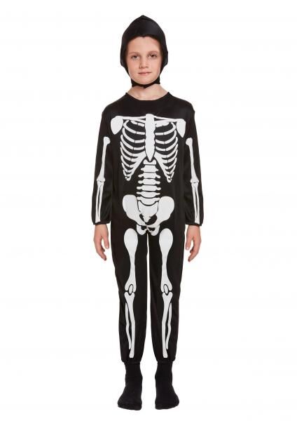 Skeleton costume for children, small (4-6 years) - classic Halloween outfit