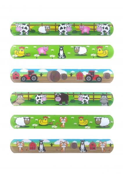 Snap Armb&auml;nder 'Bauernhof', 22x3 cm, 6 Designs - Kinderaccessoires