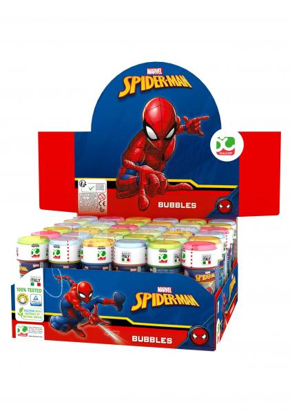 Spiderman Bubble Tubs 60ml mit Puzzle-Labyrinth-Deckel - Kinder Seifenblasen Spielzeug