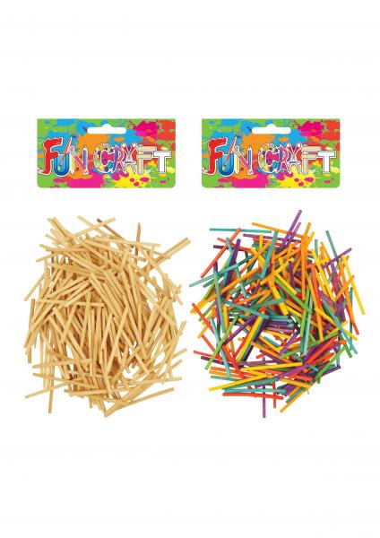 Streichholz-Bastelset, 5 cm, verschiedene Farben, 2er-Pack f&uuml;r DIY-Modellbau und kreative Projekte