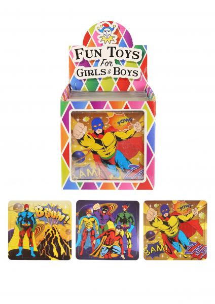Superhelden-Puzzle, 13cm x 12cm, 3 verschiedene Motive - Spannendes Legespiel f&uuml;r Kinder