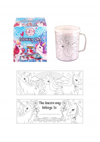 Tassen-Einhorn-Malset mit 2 verschiedenen Designs &ndash; magische Einhorn-Malaktivit&auml;t